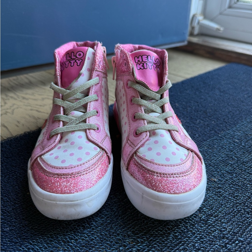 Hello Kitty Pink Glitter Polka Dot Shoes